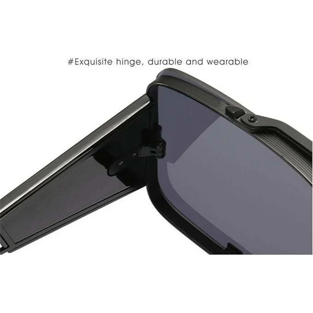 Men Sunglasses Designer Sqyare Gold Frame Black Accents Fashion UV400 Lentes New
